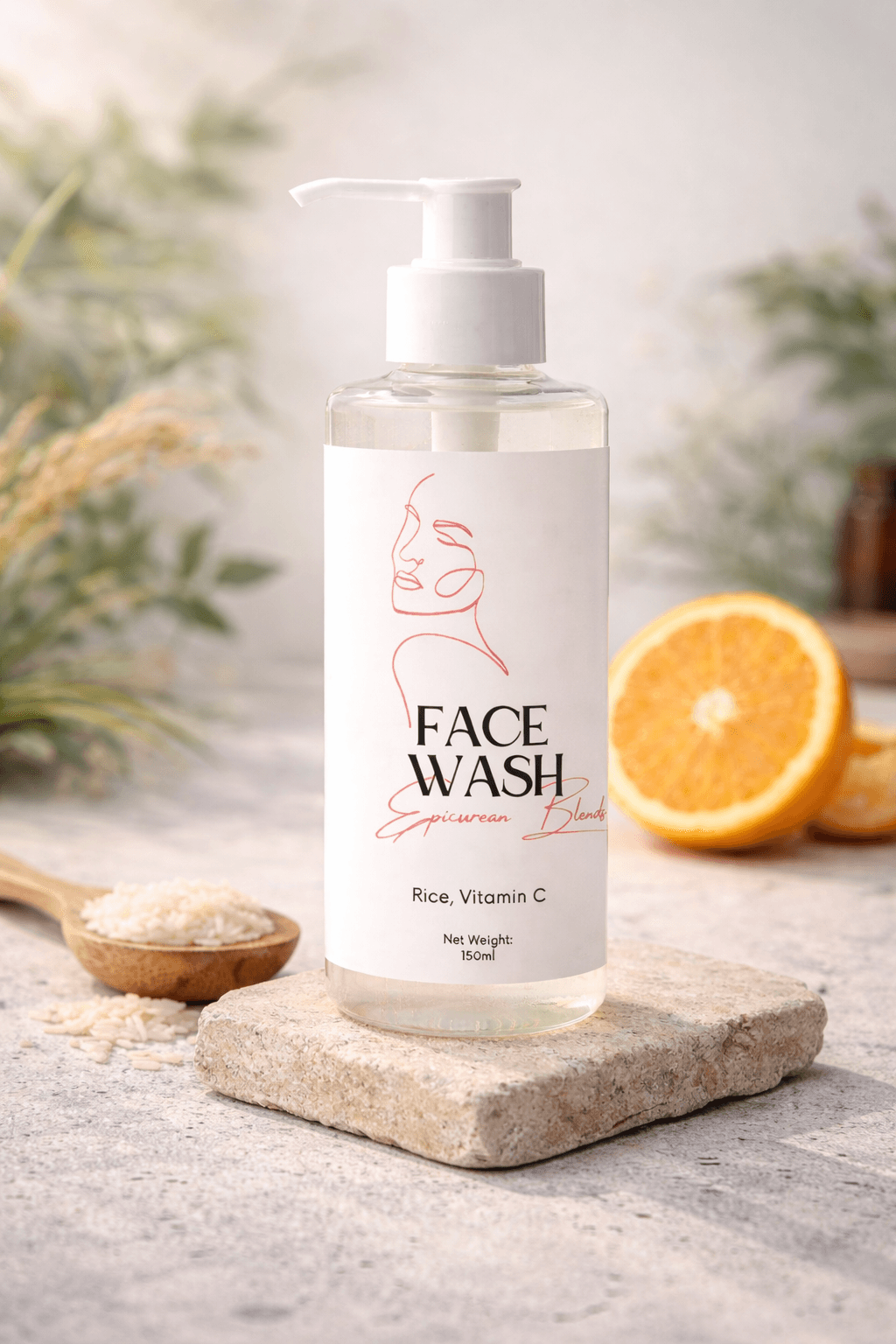 Herbal Face Wash - Rice + Vitamin C — Epicurean Blends Herbal Wellness